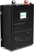 WZRELB 3000W Split Phase Pure Sine Wave Inverter, 24V DC to 120V/240V, 4 AC Outlets, Hardwire Terminal, High Efficiency up to 91.6%