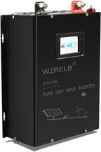 WZRELB 3000W Split Phase Pure Sine Wave Inverter, 24V DC to 120V/240V, 4 AC Outlets, Hardwire Terminal, High Efficiency up to 91.6%