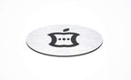 Metal Compost Sign | 2” Round, Compost Bin Label for Waste Basket | Brushed Silver Aluminum with Black Compost Symbol | Environment Signs | Ready to Hang