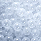 PlayMaty Clear Ball Pool Pit Balls - 100pcs Phthalate Free BPA Free Plastic Ocean Balls for Kids Fun Toys for Playhouse Play Tent Playpen Pool (Φ2.16)