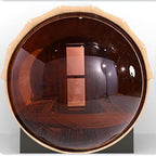 Customize Wood Burning Outdoor Sauna 2-3 Person, Customize Outdoor Steam Saunas, Panaromic Glass, Outside Sauna Room with Backrest Headrest, Wood Stove Saunas (0-195℉)
