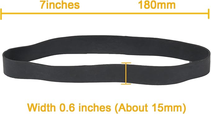 Rubber Bands Size#107 Heavy Duty Big Wide rubber band 30PCS Elastic Bands for Office Supply Trash Can File Folders Litter Box Rubber Bands (Black,blue,light brown)