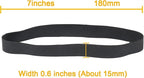 Rubber Bands Size#107 Heavy Duty Big Wide rubber band 30PCS Elastic Bands for Office Supply Trash Can File Folders Litter Box Rubber Bands (Black)