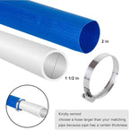 Eastrans 2" x 100 FT Heavy Duty Pool Backwash Hose, Reinforced PVC Lay Flat Discharge Hose, Weather Resistant & Burst Resistant with 2 Hose Clamps