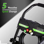 4200PSI Gas Pressure Washer, 2.8GPM Commercial Power Washer Gas Powered, 212cc 7.0 HP Engine, Includes 0.7L Soap Tank,5 QC Nozzles,25’ Hose,Car Wash Machine/Car/Driveway, EPA/CARB/ETLCompliant (Black)