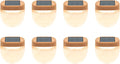 Vego garden Rippled Solar Garden Lights with Auto Sensors Magnetize Securely to Raised Beds, IPX4 Waterproof Outdoor LED Light for Patio & Yard Terra Cotta, 8 Pack