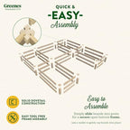 Greenes Fence Original Pine Raised Garden Bed, 8' x 8' x 10.5" U-Shaped Bed - Made in USA with American Pine
