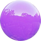 Purple Gazing Globe Mirror Ball in Stainless Steel, Shiny Hollow Sphere Sparkling Housewarming Outdoor Party Ornament (Purple, 8 inches)