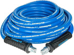 Tough-Tek TTPW3850-NM 3/8" x 50' Rubber Pressure Washing Hose: 4000 PSI, Heavy-Duty, Kevlar Reinforced, Kink-Resistant, Abrasion-Resistant, Hot & Cold Water, Commercial & Residential Use