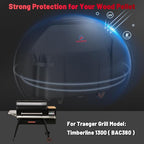 Comnova Grill Cover for Traeger Timberline 1300 - Premium Wood Pellet Smoker Cover for Traeger Waterproof & Heavy Duty, 600D Pellet BBQ Cover Accessory for Treager Timberline 1300 Grills (BAC360)