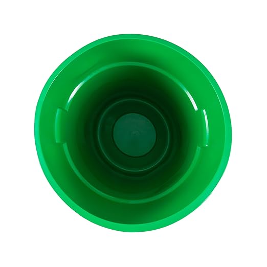 PRO&Family 20 Gallon Trash Can with Lid Round Ingredient Storage Containers Recycling Bin Kitchen Garbage Can Office Garbage Can Trash Barrel Plastic Barrel Yard Waste Bin Outdoor Trashcan (1, Green)