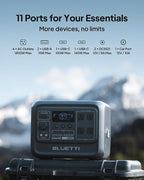BLUETTI Elite 100 V2 Portable Power Station (2025 New), 1024Wh LiFePO4 Battery Backup w/ 4 1800W AC Outlets (3600W Surge), 35% Smaller, Solar Generator for Camping, Outages, and UPS Backup
