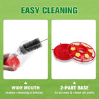 2-Pack Plastic Hummingbird Feeder - 22oz Leakproof Outdoor, 6 Bee-Proof Ports with Ant Moat, Wide Mouth Easy Clean, Hanging Hook for Trees or Decks