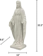 Galt International Virgin Mary Praying Blessed Mother of Grace Garden Statue Terrazo-Style 32" Religious Resin Statue Holy Queen of Heaven