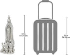 Design Toscano Our Lady of Fatima Indoor/Outdoor Religious Garden Statue, Large, 12 Inches Wide, 14 Inches Deep, 32 Inches High, Resin, Faux Stone Finish