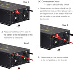 Reliable 8000W Continuous Power Heavy Duty Pure Sine Wave Power Inverter DC 24V to AC 120V with 4 AC Outlets Remote Control 66A Hardwire Terminal and LED Display for RV Car Solar System Emergency