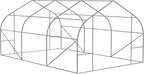 Outsunny 11.5' x 10' x 6.5' Outdoor Walk-in Greenhouse, Tunnel Green House with Roll-up Windows, Zippered Door, PE Cover, Heavy Duty Steel Frame, Green