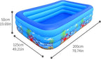 Baiao Inflatable Swimming Pool for Adults, Blow Up Pool for Backyard, Garden, Indoor, or Summer Outdoor Play Water Happy Family Time 78.8" x 49" x 20" (200CM)