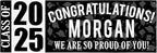 Let's Make Memories Personalized Graduation Banner Class of 2025 - Graduation Party Decorations - Congratulations Banner - Indoor/Outdoor Vinyl - Best in Class - Black - 10 ft.