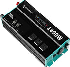 Power Inverters 12V DC to 110V AC Converter for Vehicles USB-C/PD 25W Fast Charging Ports Car Charger Adapter with a Cigarette Lighter Ports Plug Outlet (Modified sine wave-1800W)