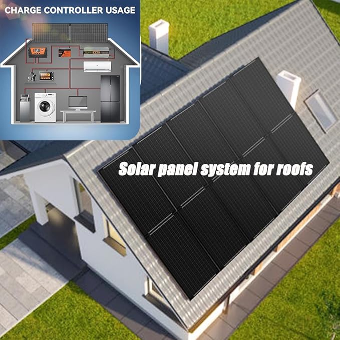 400 Watt Solar Panels Kit, (200w 2 Pack, 30A PWM Charge Controller) 12V 200W Solar Kit Monocrystalline PV Module for RV Home Roof Boats Trailer Shed Off-Grid System (400w kit (200w*2))