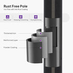 PURPLE LEAF Gazebo Snow Support Pole Adjustable Telescopic Heavy Duty Steel Brace to Prevent Snow Collapse (Extends 7.32 ft to 10.4 ft)