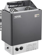 VEVOR Sauna Heater, 3KW 220V Electric Sauna Stove, Steam Bath Sauna Heater with Built-in Controls, 3h Timer and Adjustable Temp for Max. 70-141 Cubic Feet, Home Hotel Spa Shower Use