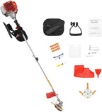 2 Stroke 43cc Gasoline Weed Trimmer Brush Cutter Lawn Edger Grass Weed Eater, Gas Weed Trimmer Gas Weedeaters Grass Trimmer Cordless Gasoline Power w/ 2 Blade Heads