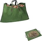 Reusable Yard Waste Bags, Leaf Bags with Handles 600D Oxford Cloth Leaf Collector Foldable Waste Container Lawn Leaf Pick Up Tools Portable, 45.27x22.75 (inch)
