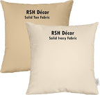 RSH DECOR: Lumbar Throw Pillows Set of 4 | 20” x 12" | All-Weather Spun Fabric | Water and Fade-Resistant | Outdoor Support Pillows for Patio Furniture | Tan