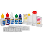 XtremepowerUS 5-Way Swimming Pool Test Kit pH, Chlorine, Bromine, Alkalinity Chemistry Testing with Case Spa, Inground Above Ground Pool Residential