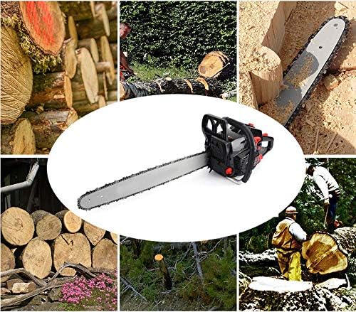 Topteng Gasoline Chainsaw 22 Inch, 62cc Chainsaw 22" Bar Powered Engine 2 Cycle Gasoline Chain Saw, Red