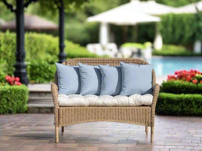 RSH DECOR: Sunbrella Square Throw Pillows Set of 2 | 20" x 20" | Water and Fade-Resistant Performance Fabric | Outdoor Pillow Covers with Down-Alternative Inserts | Canvas Macaw