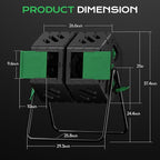 Compost Tumbler 45 Gallon/170L, Easy-Assemble Dual Chamber Compost Bin Outdoor, 360°Rotating Large Composter for Outside, Backyard, Garden, Gifts for Seasoned Gardeners & Beginners-Green