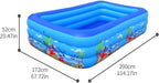 Baiao Inflatable Swimming Pool for Adult, Blow Up Pool for Backyard, Garden, Indoor, or Summer Outdoor Paly Water Happy Family Time 118" x 68" x21" (300CM)