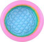 Kiddie Pool, Round Shape Bright Color Baby Basin Pool, Inflatable Swimming Pool for Indoor (L)