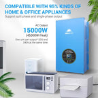 SUNGOLDPOWER 15000W 48V Inverter charger, Input 240V AC,Output 120/240V Split Phase Pure Sine Wave Inverter, Low Frequency Inverter, Heavy Duty Inverter for off Grid System（MPPT excluded）