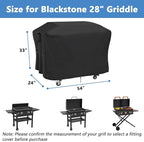 Grill Cover for Blackstone 28 Inch Model 1883 1924 2086 2146 2147 2199 2269 2270 2311 2325 2340 2435 Griddle, Outdoor Waterproof Weather Resistant BBQ Griddle Cover - 54 x 24 x 33 Inch