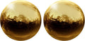 uxcell 2 Pcs Gazing Globe Decor Ball 2.5 Inch 63mm Reflective Garden Sphere Hollow Ball, Seamless Stainless Steel Gazing Ball, Smooth Mirror Globe for Garden Home Decor, Gold Tone