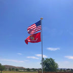 Jayus Embroidered US Marine Corps Military Flags 4x6 Outdoor - 340D Heavy Duty Nylon Double Sided USMC Flag Banner with 2 Grommets
