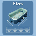 Foldable Swimming Pool, Non-Inflatable Kids' and Adults' Outdoor Large Swimming Pool, Anti-Slip PVC Family Pool, Summer Water Party for Outdoor, Garden, Backyard (Extra Large)