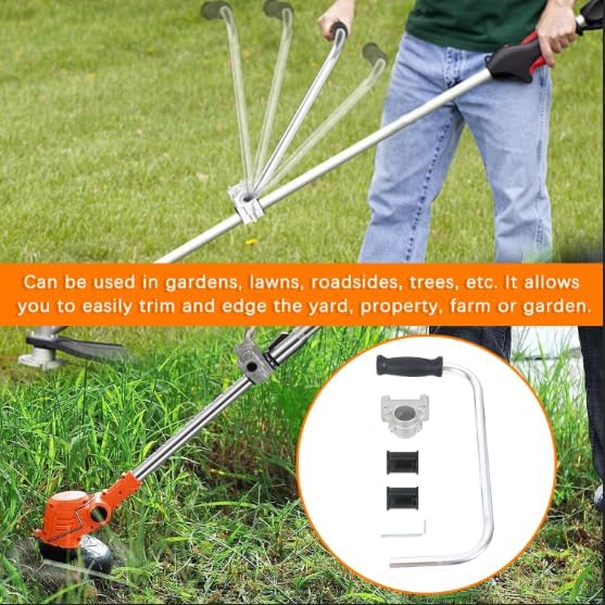 String Trimmers Handle, Ergonomic Trimmer Grip, Weedeater Handle with Bracket Clamp, for Lawn Care, Landscaping, Yard Trim