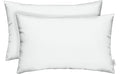 RSH DECOR: Sunbrella Lumbar Throw Pillows Set of 2 | 20" x 12" | Water and Fade-Resistant Performance Fabric | Outdoor Pillow Covers with Down-Alternative Inserts | Canvas White