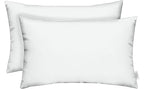 RSH DECOR: Sunbrella Lumbar Throw Pillows Set of 2 | 20" x 12" | Water and Fade-Resistant Performance Fabric | Outdoor Pillow Covers with Down-Alternative Inserts | Canvas White