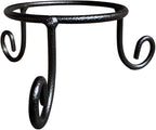 Black Iron Ball Stand - Gazing Globe Stand for Balls, Sphere Holder Wrought Iron Display Stand, Crystal Ball Stand, Glass Bowl Ring Metal Egg Stands, Gazing Ball Stand(3.5" Diameter X 2" Tall)