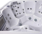 Bueno Spa New York 6 - Person - 49 Jet Hot Tub with New Artic Max Insulation, LED Lights, Ozonator, and Cover