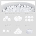 GOGOSO Ball Pit Balls Crush Proof Non-Toxic Plastic Balls Babies Kids Toy Bulk Pack 170pcs 2.2inchs