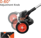Weed Wacker Eater Cordless Battery Powered Electric Edger Lawn Tool Trimmer String Cordless Whacker Operated Grass Edger Cutter Black-Orange*1 Battery