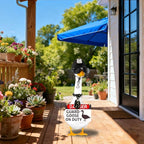 8 Pcs Porch Goose Accessories Porch Goose Sign Goose Police Hat Eyeglasses Ties Danger Guard Goose on Duty Warning Sign Goose Outfits Decor for Yard Porch Lawn