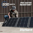 DieHard Solar Panel, 200-Watt, Foldable, Flexible, Lightweight, Portable - Designed for use with DieHard Portable Power Stations
